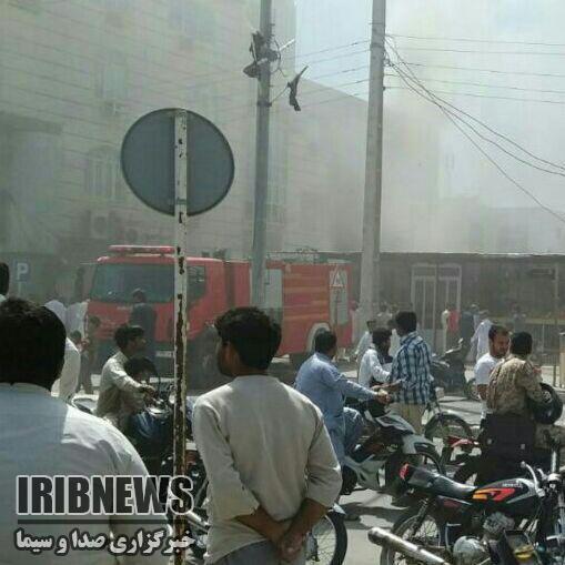 آتش سوزی در پاساژ مرکزی شهرستان کنارک