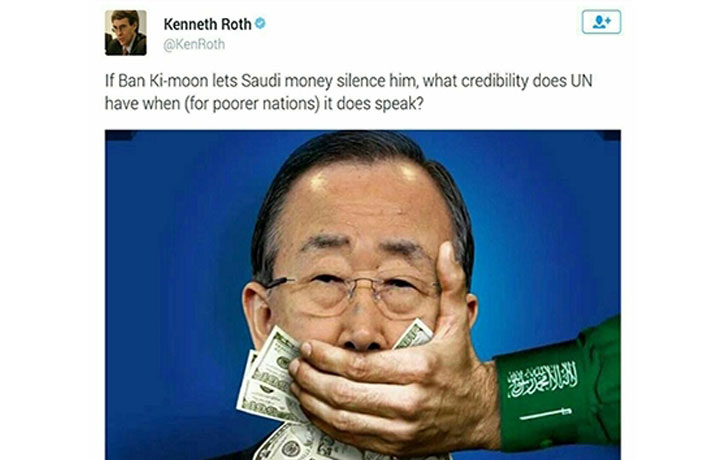 واکنش کاربران به حذف نام عربستان از لیست کودک‌کش‌‌ها