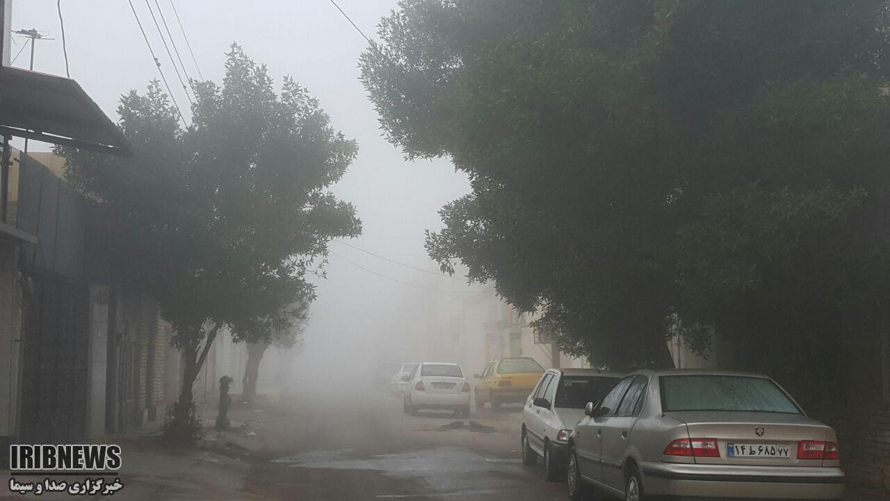 مه غلیظ و کاهش دید افقی در آبادان مه غلیظ و کاهش دید افقی در آبادان