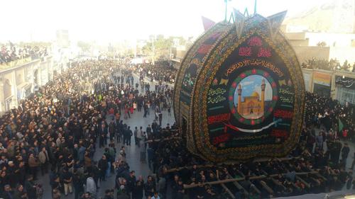 مراسم نخل برداری شهادت حضرت فاطمه(س) در تفت