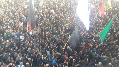 مراسم نخل برداری شهادت حضرت فاطمه(س) در تفت