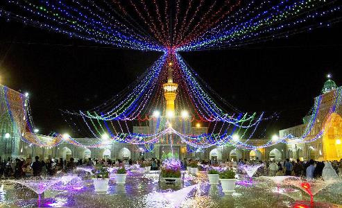 مشهدالرضا در شب میلاد سیدالساجدین غرق در شادی و نور