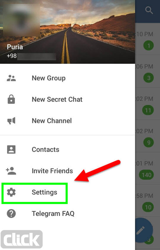 آموزش تغییر شماره تلفن در تلگرام