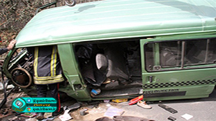 تصادف در اتوبان  قم-تهران