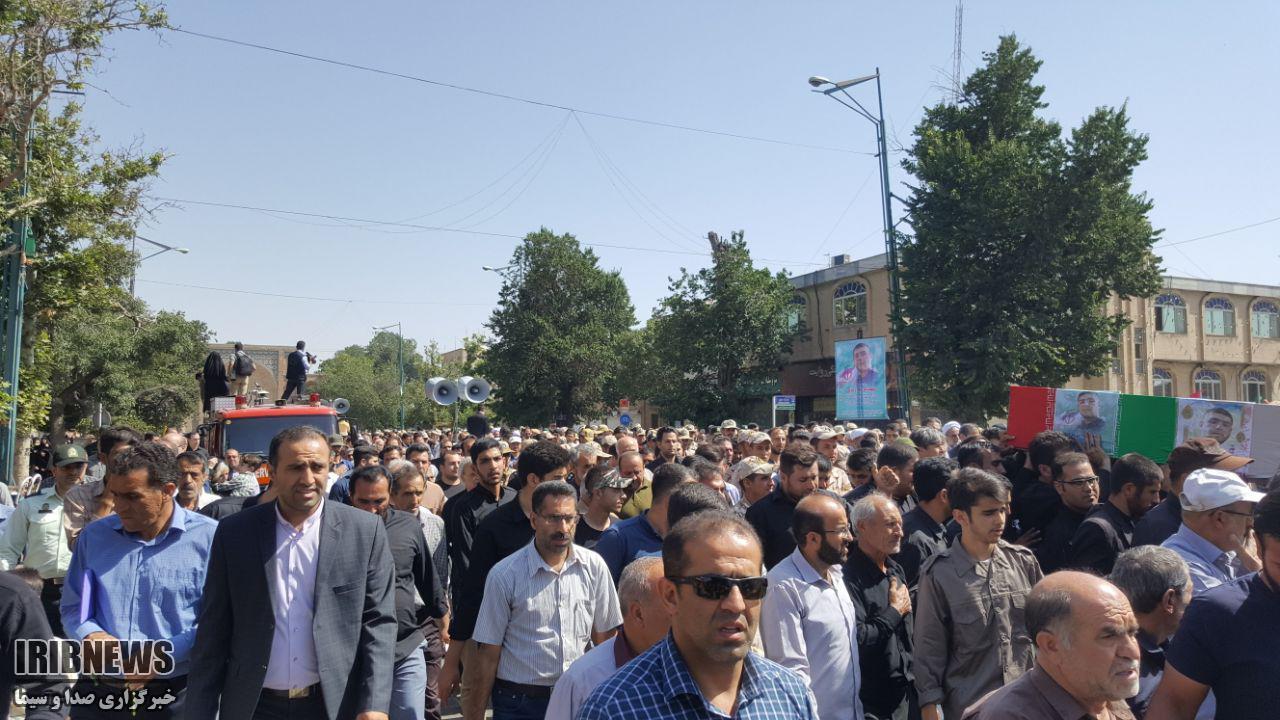 تشییع پیکر شهید مرزبان +فیلم