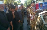 تشییع پیکر تکاور شهید ارتش در زادگاهش