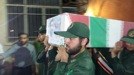 ورود پیکر شهید مدافع حرم محمد تاجبخش به اهواز