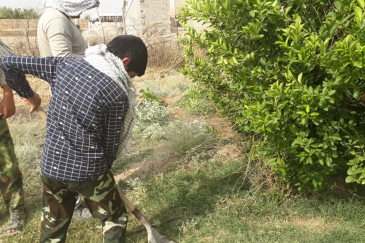 اردوی جهادی دانش آموزان دهدشتی در روستا
