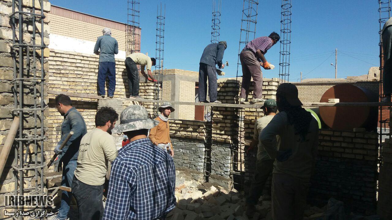 کمک دانشجویان تهرانی برای ساخت کلاس درس در درح