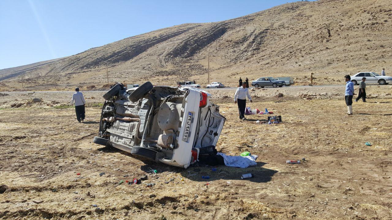 یک کشته بر اثر واژگونی سواری پراید در سرپل ذهاب