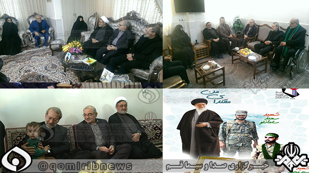 دیدار رئیس مجلس با خانواده های پنج شهید دفاع مقدس ، مدافع حرم و حادثه تروریستی مجلس در قم