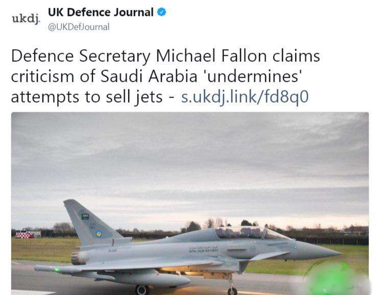 تلاش وزیر دفاع انگلیس برای فروش تسلیحات نظامی به عربستان