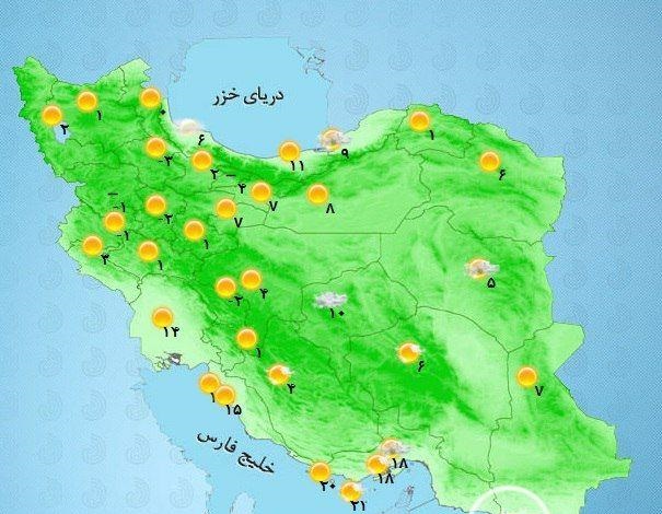 آسمانی صاف و جوی پایدار در استان قزوین