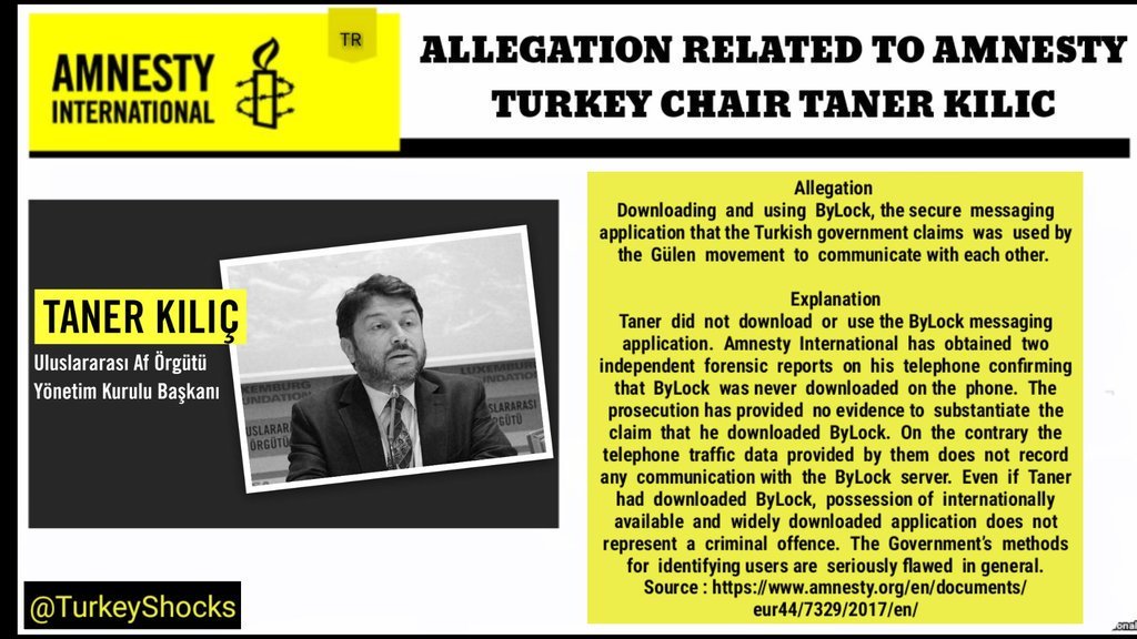 عفو بین الملل خواستار آزادی نماینده خود در ترکیه شد