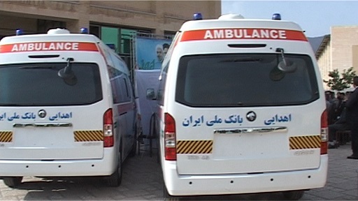 اهدای دو دستگاه آمبولانس توسط بانک ملی در بیرجند