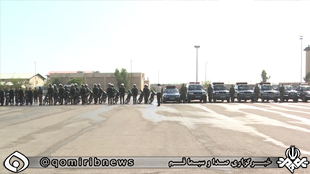 رزمایش اقتدار پلیس در قم