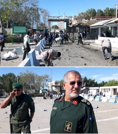 حضور سردار پاکپور در محل حادثه تروریستی چابهار