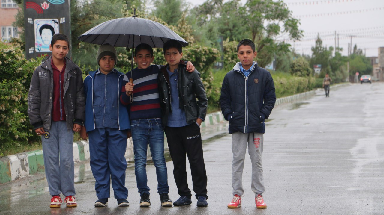 خوشحالی مردم شهرآباد از بارش رحمت الهی