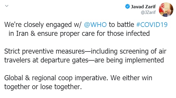 ما همکاری نزدیک با سازمان بهداشت جهانی داریم