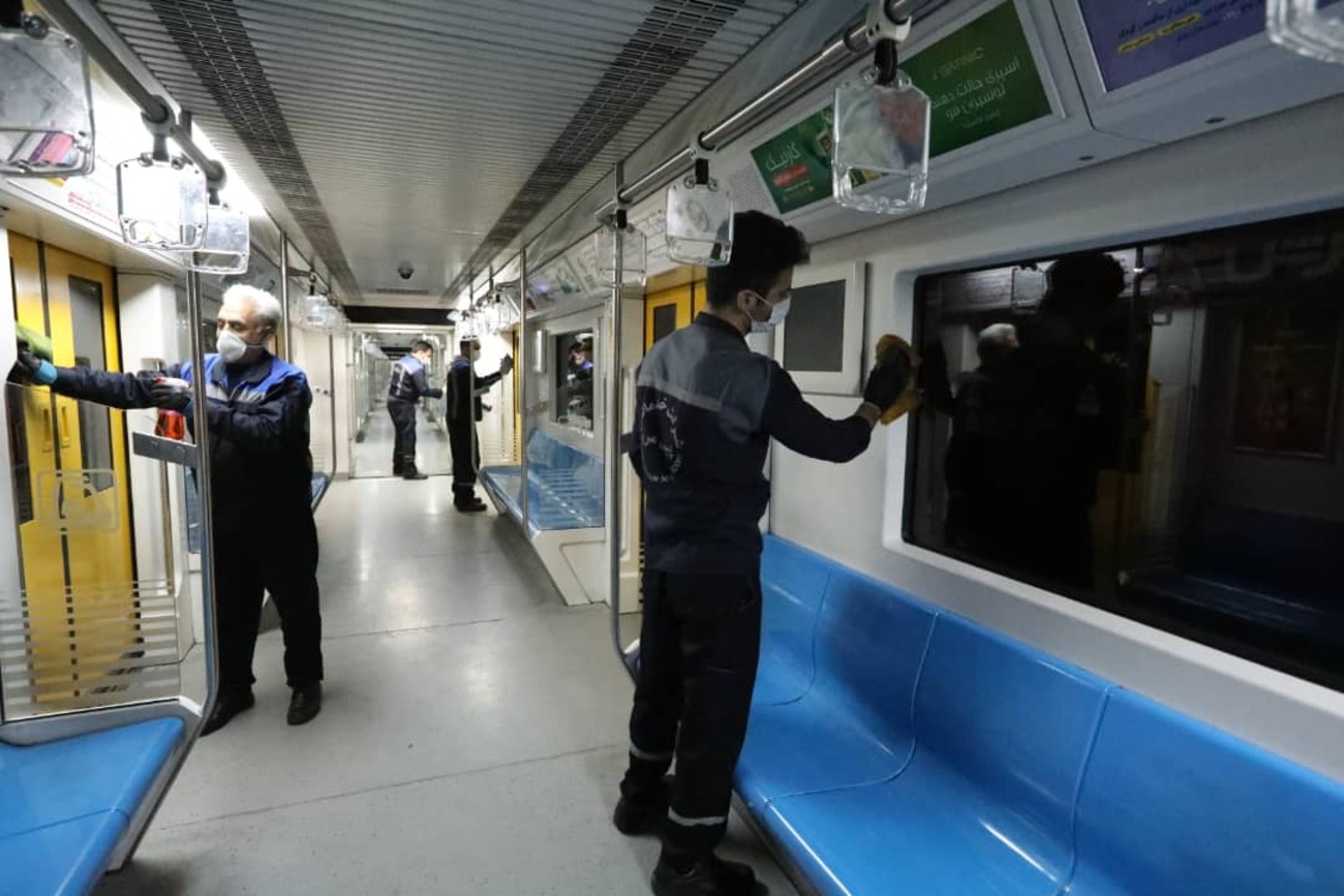کنترل کرونا در ایستگاه پایانی مترو