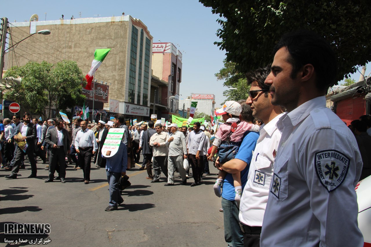 همراهی تلاشگران  اورژانس استان  زنجان در روز قدس