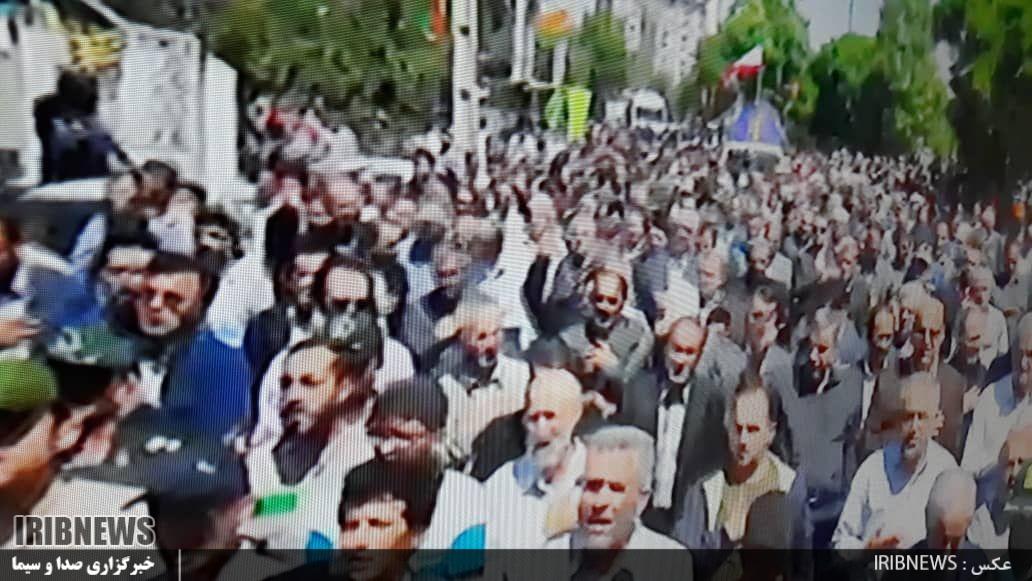 مراسم تشییع پیکر مطهر دو شهید گمنام در خلخال