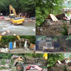 آزاد سازی حدود ۸ هکتار از بستر وحریم رودخانه سردابرود