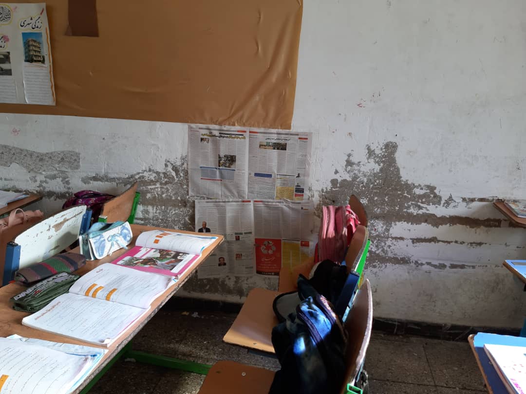 خطر در کمین مدرسه فرسوده کوی رستم آباد