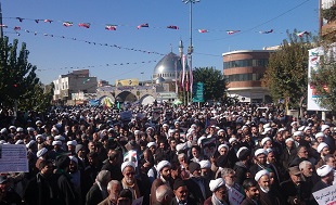 راهپیمایی مردم قم در دفاع از ولایت و امنیت