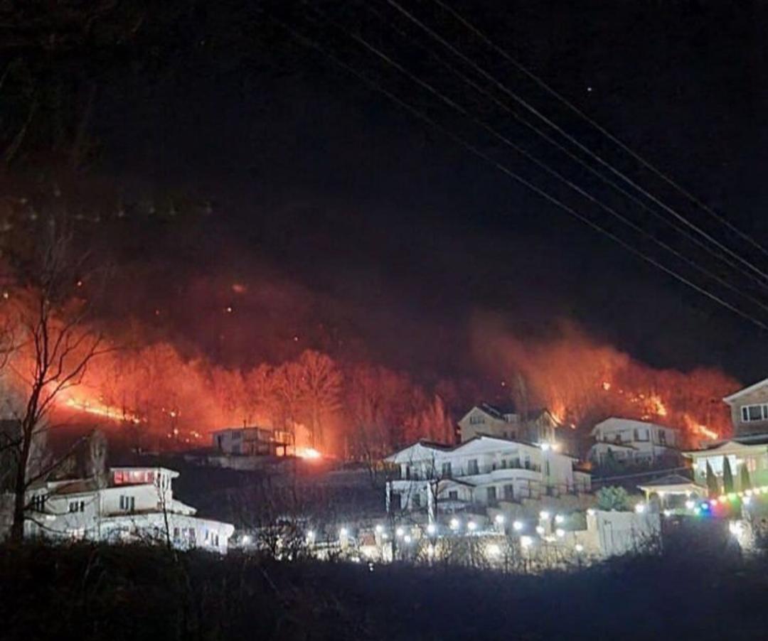 مهار آتش سوزی در منطقه حیران