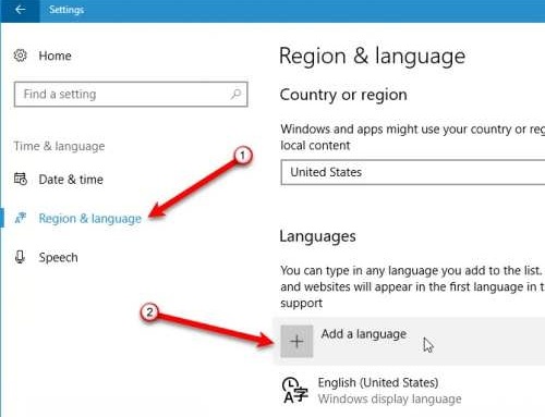 روش تغییر زبان ویندزو ۱۰ به فارسی
