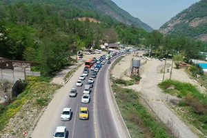 یکطرفه شدن جاده های هراز و چالوس