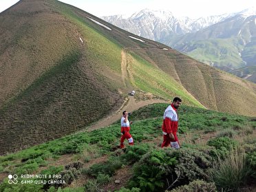 نجات فرد مفقود شده در کوه های چالوس