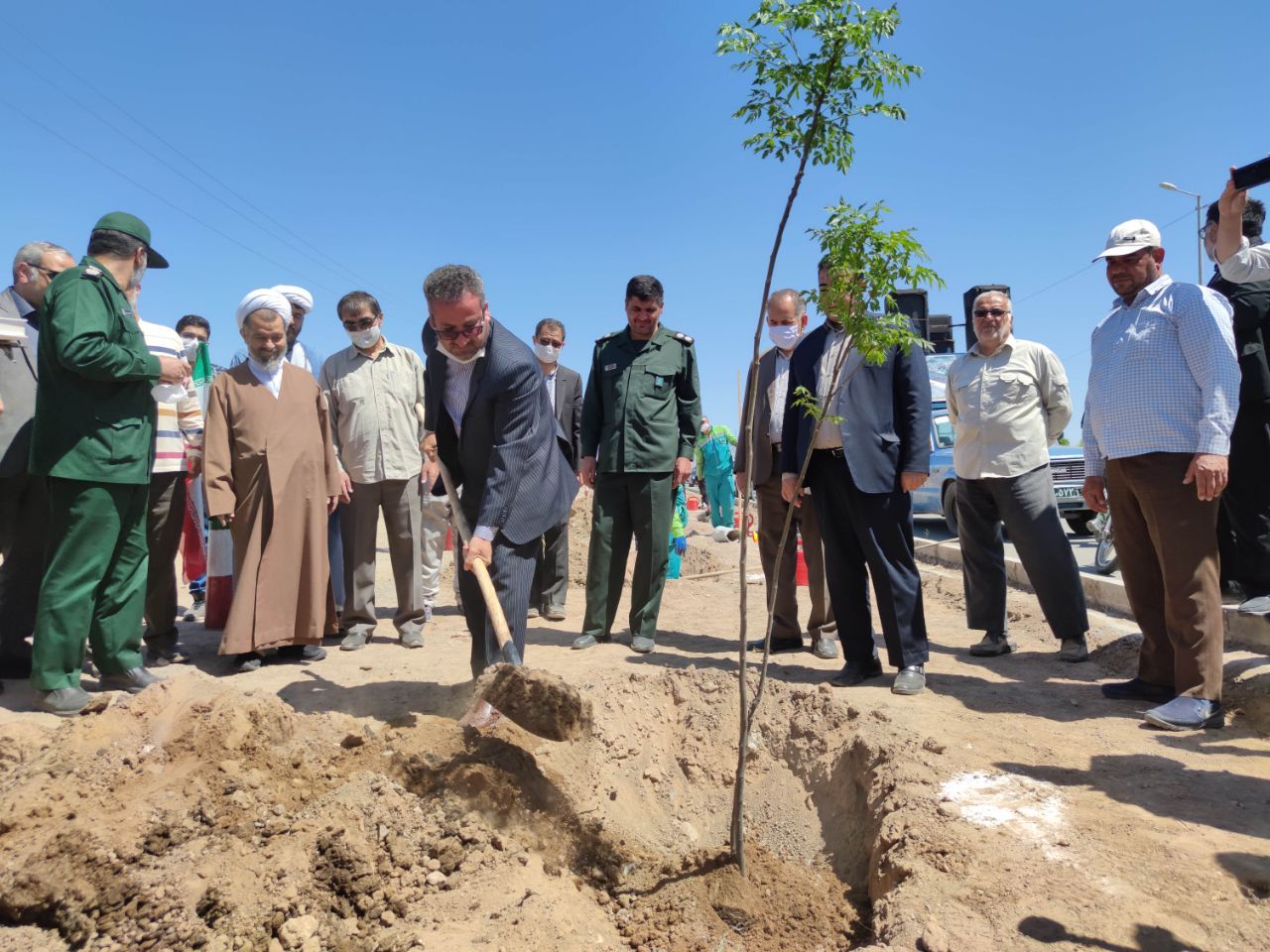 کاشت ۳۱۳ نهال زیتون در روز قدس در سبزوار