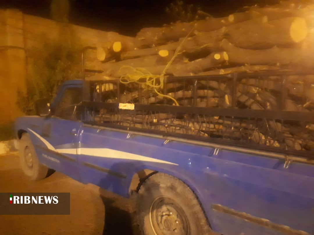 کشف و ضبط محموله چوب قاچاق