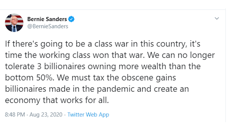 سندرز: وظیفه ما این است که از ثروتمندان مالیات بگیریم سندرز: وظیفه ما این است که از ثروتمندان مالیات بگیریم