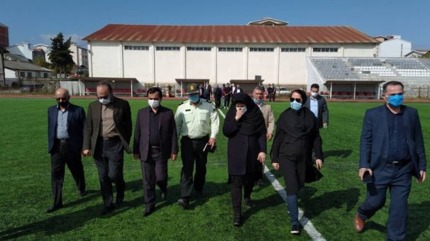 بازدید مدیر کل ورزش و جوانان گیلان از ورزشگاه وحدت آستارا