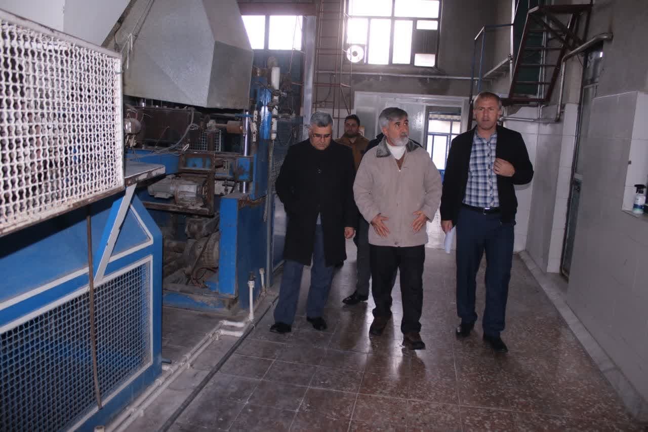 بازدید فرماندار شهرستان سردشت از دو کارخانه تولید قطعات بتنی و ظروف یکبار مصرف 