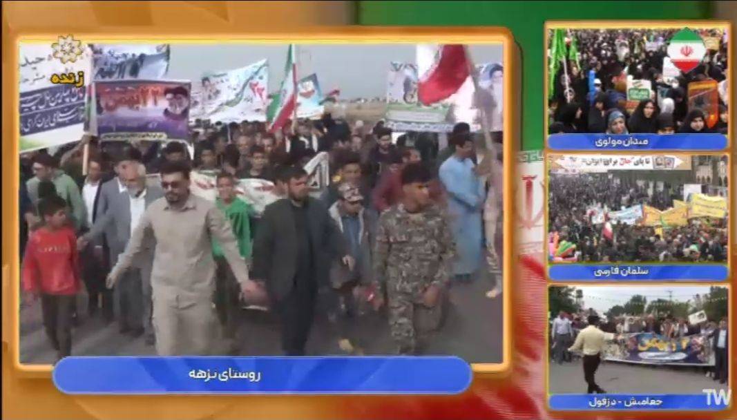 طنین فریاد مرگ بر آمریکا از جای جای خوزستان سرزمین مقاومت