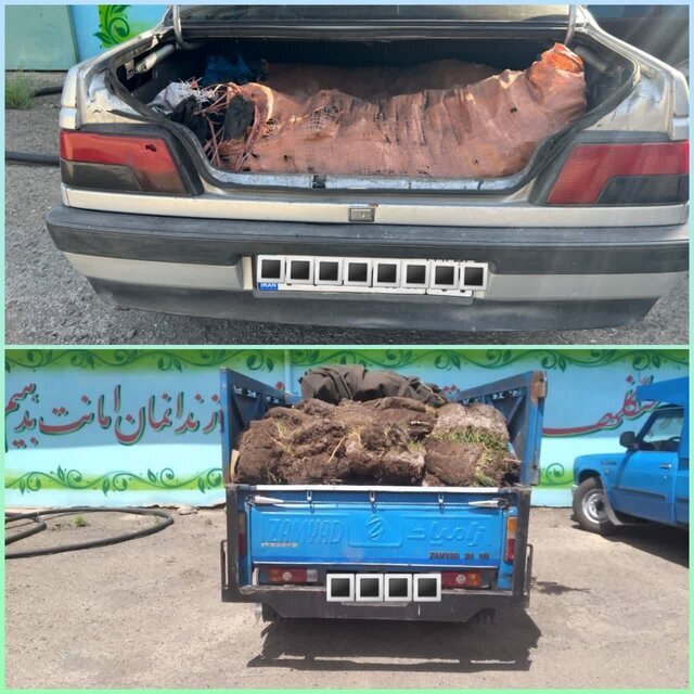 توقیف خودرو‌های حامل زغال قاچاق و خاک پیت