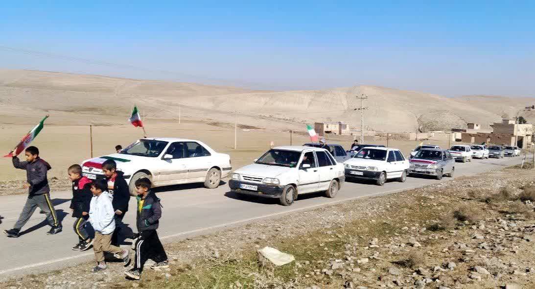 برپایی رژه کوچک خودرویی در روستای شورستان کلات