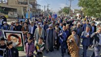 حضور روستانشینان آبادان و خرمشهر در جشن پیروزی انقلاب