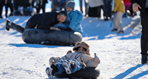 تیوپ سواری و تفریحات زمستانی در اردبیل