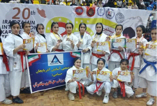 درخشش دختران کاراته کای میاندوآبی در مسابقات بین المللی