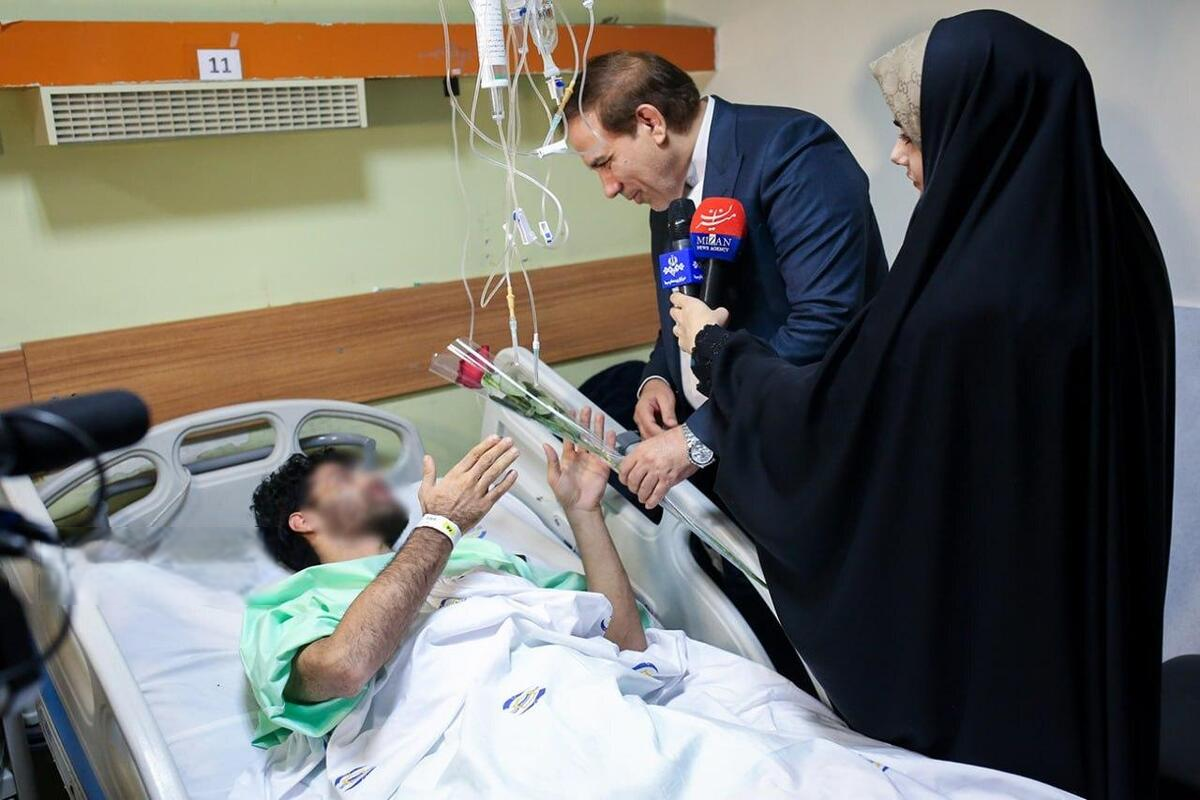 دیدار جهانگیر با مجروحان حملات تروریستیی اخیر