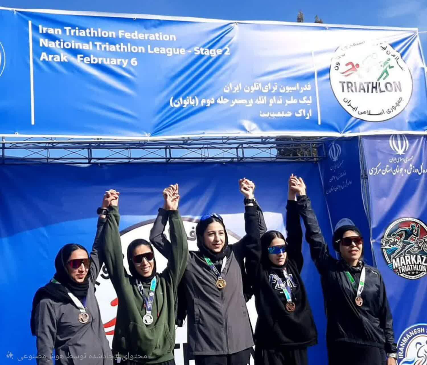 درخشش بانوان ورزشکار قم در لیگ ملی ورزش سه‌گانه