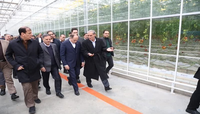 بازدید وزیر جهاد کشاورزی و افتتاح فاز توسعه‌ای شهرک گلخانه‌ای وحدت در استان زنجان