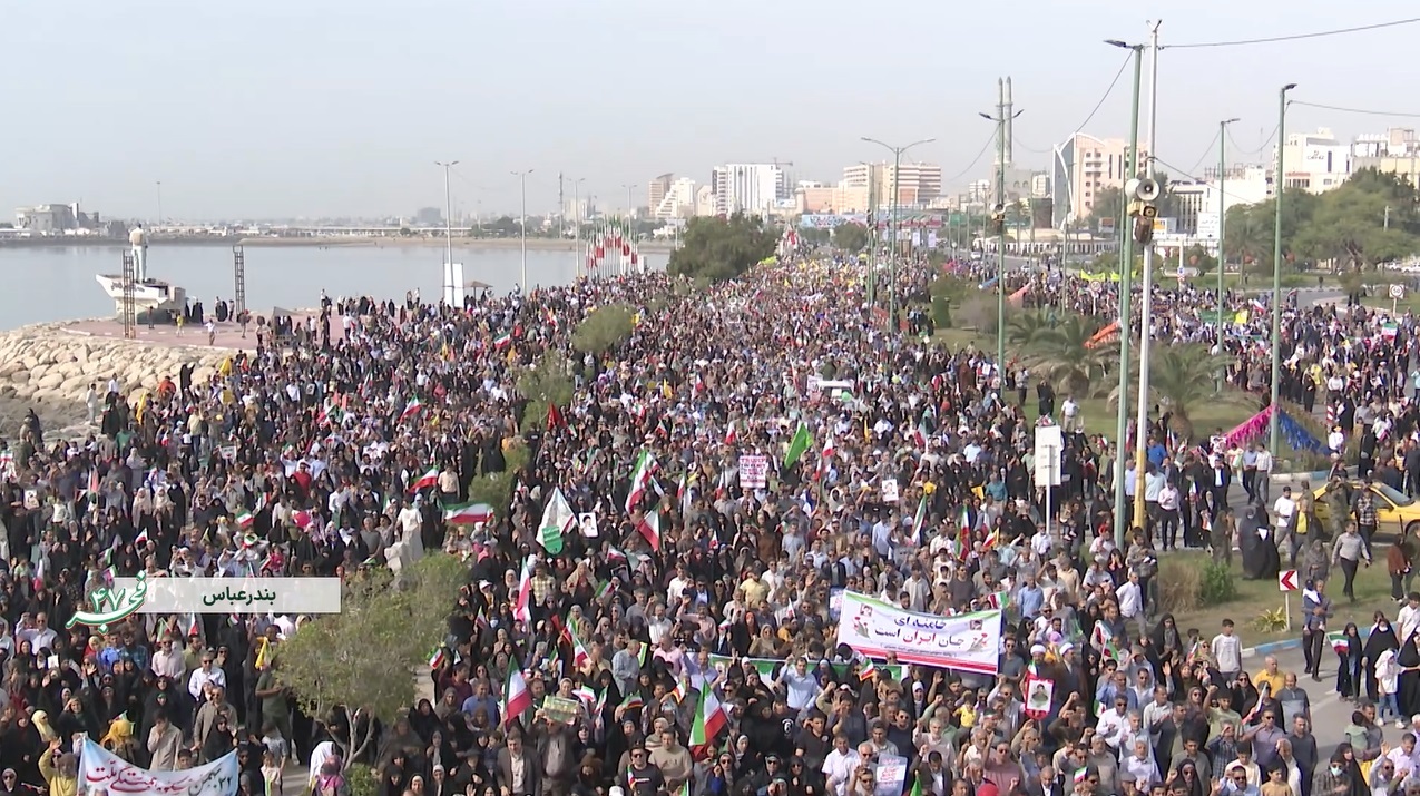 حضور هرمزگانی‌ها در راهپیمایی مایوس کننده دشمن؛ ۲۲ بهمن ۱۴۰۴
