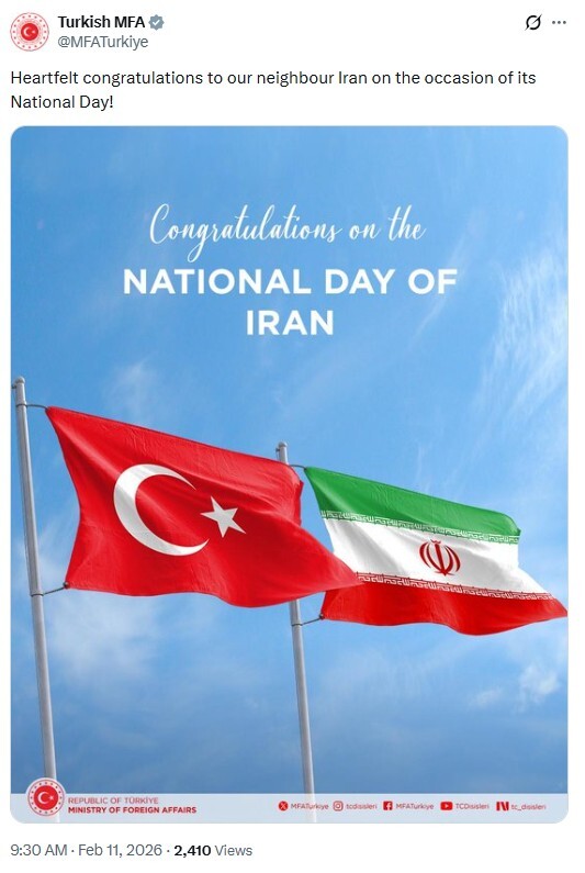 تبریک مقام های جهانی به مناسبت پیروزی انقلاب اسلامی