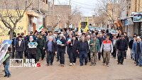 حضور دشمن شکن اهالی روستا‌های خراسان شمالی در راهپیمایی ۲۲ بهمن